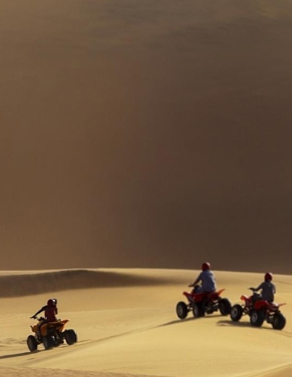 Quad biking in desert safari 